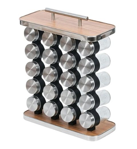 CARLA HOME 20-Jar Spice Rack Organizer Storage for Kitchen Countertop or Cabinet-1978962257857613824