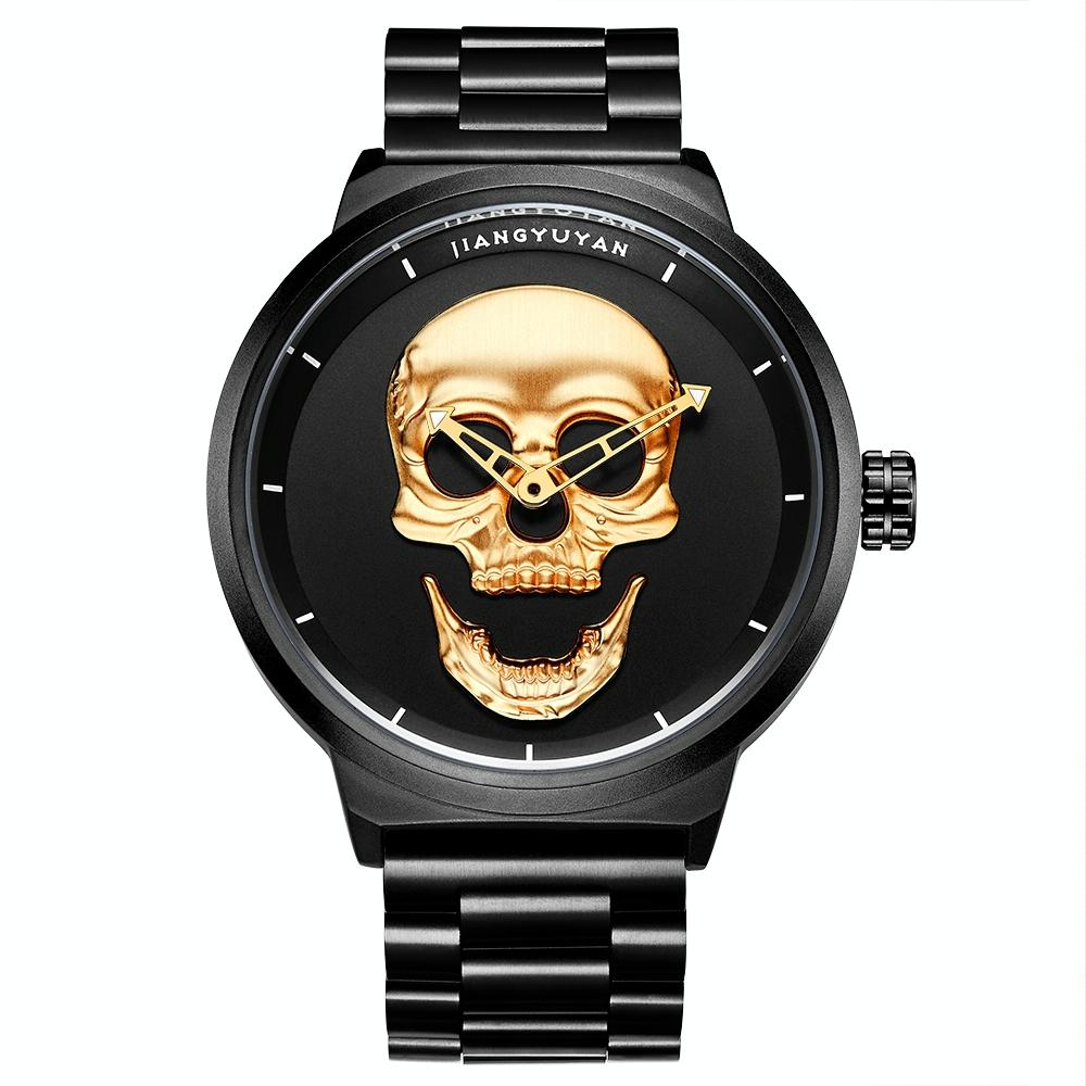 Stainless Steel Men Quartz Watch - Gold Band-1915196564683493376