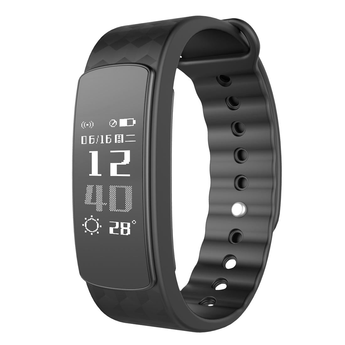 Bluetooth Smart Bracelet With Oled Display And Hr Monitor-1915196749639716864