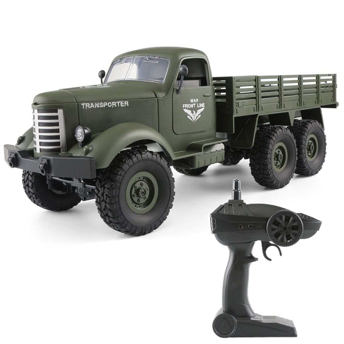 Mini 2.4Ghz Rc 6Wd Tracked Military Truck - Army Green-1922443411491786752