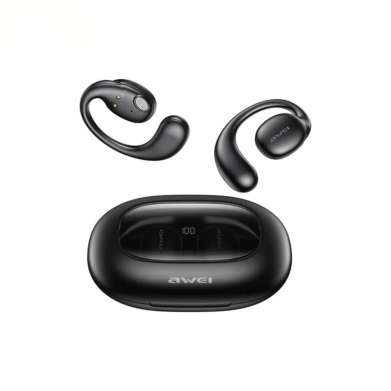 Black T80 Sport Tws Bluetooth Earbuds With Air Conduction-1915196902291410944