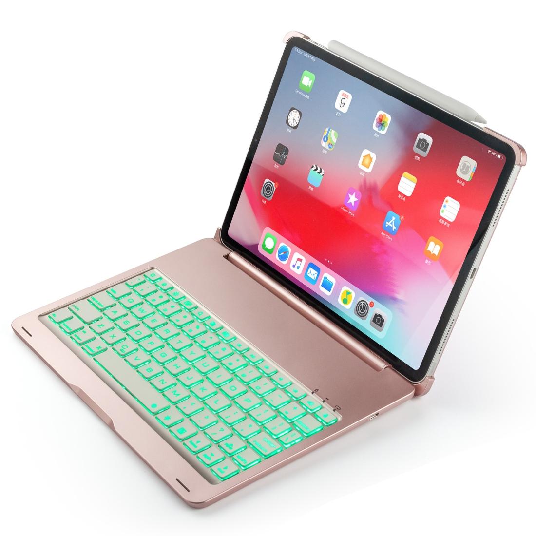 Wireless Bluetooth Keyboard Case For Ipad Pro 11 2018 - Rose Gold Colourful Backlight-1915196544135598080