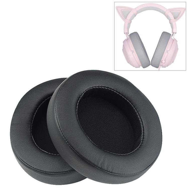 2-Pack Replacement Earpads For Razer Kraken 7.1 V2 Pro Headphones - Black Sponge Cover-1915198113577046016