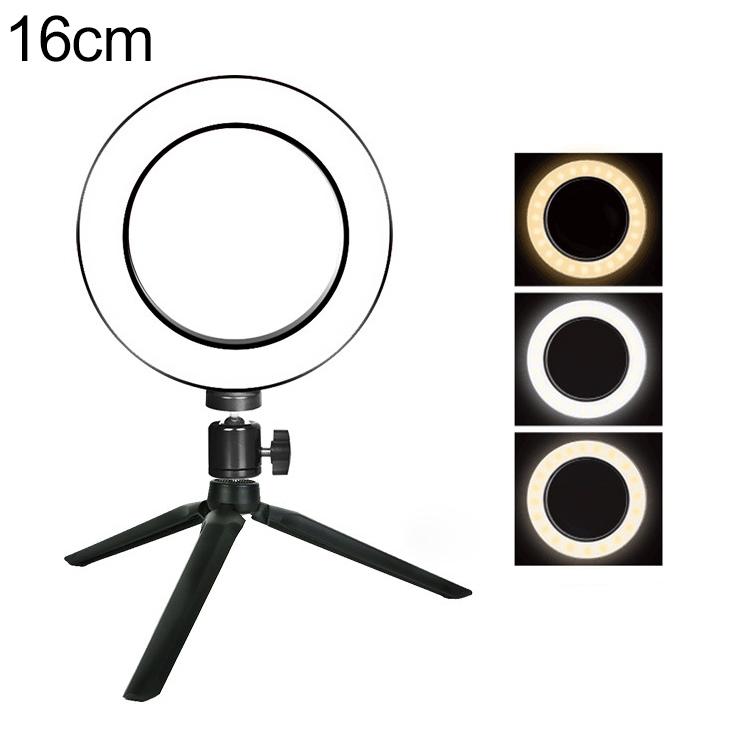 16Cm Dimmable Led Selfie Ring Light With Tripod-1915198068437946368