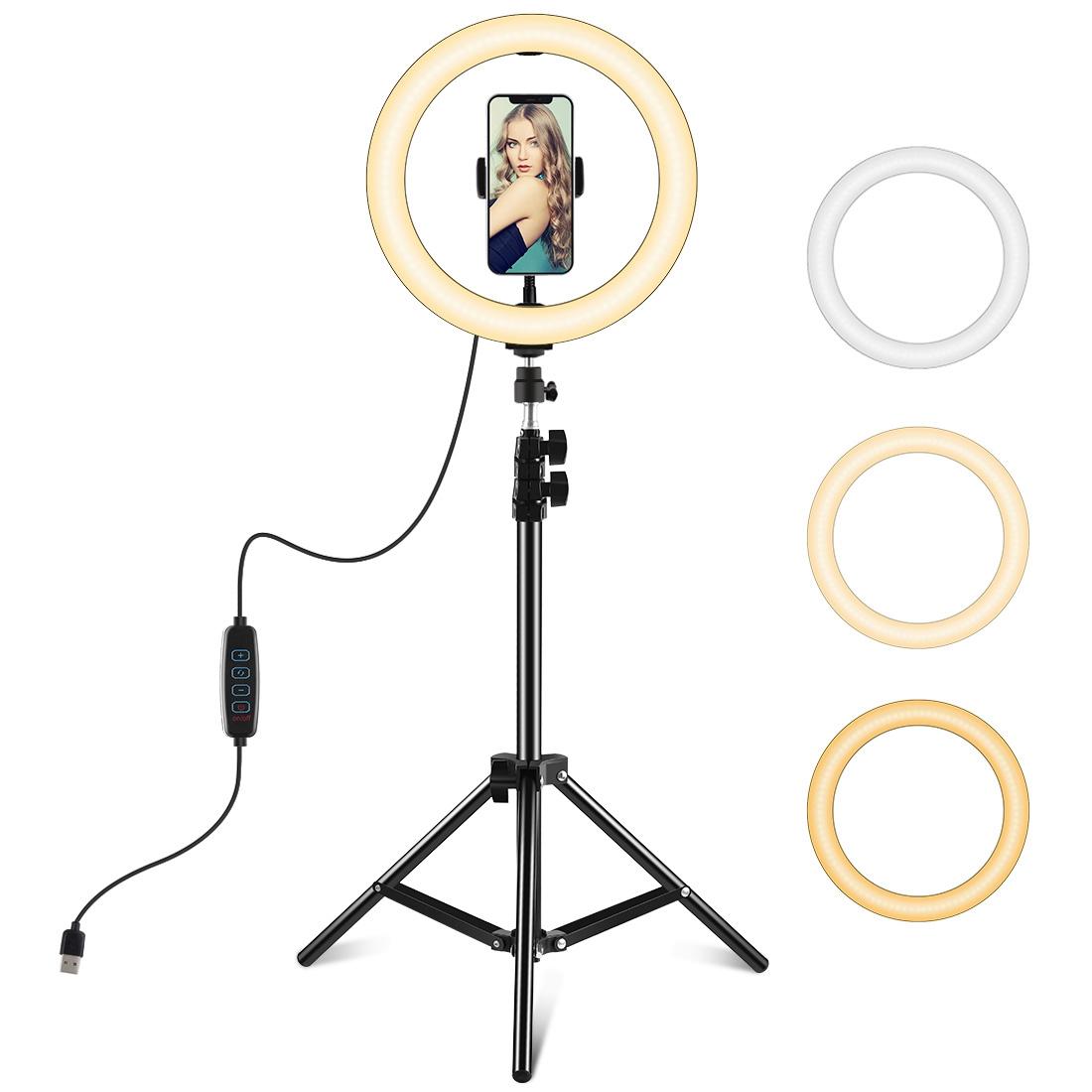 10.2 Led Ring Light With 1.1M Tripod For Vlogging And Live Streaming-1915197677990187008
