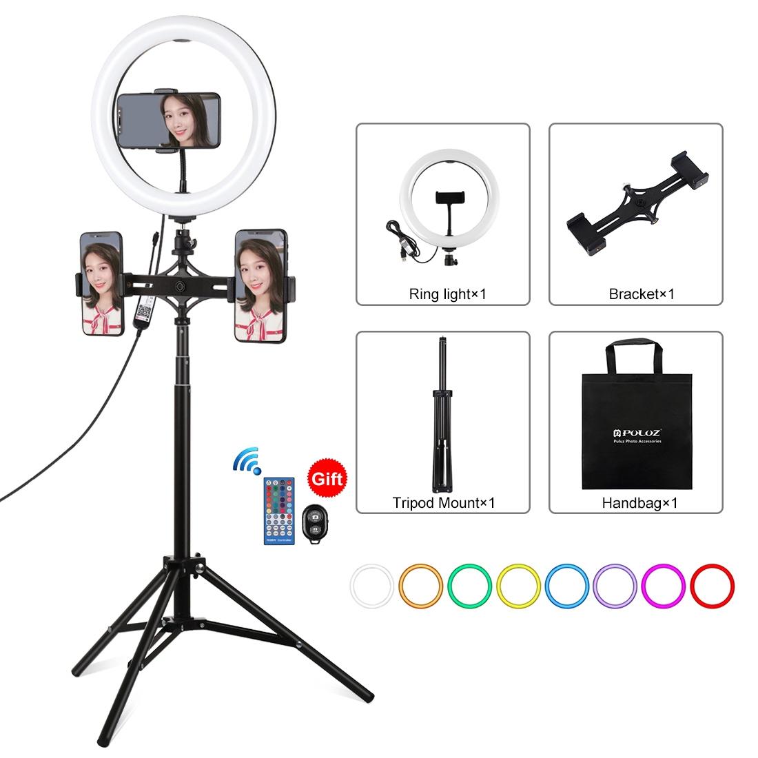 10.2 Rgbw Led Ring Light Kit With Tripod And Phone Mount-1915196769336168448