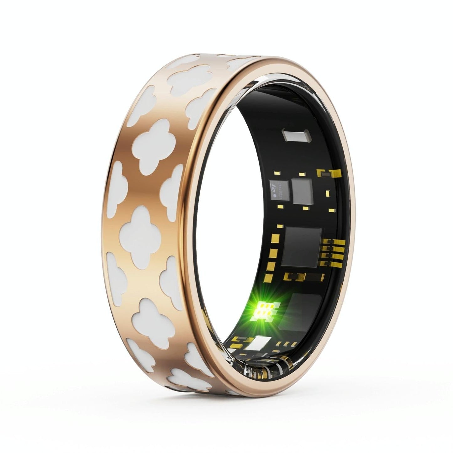 Smart Ring With Heart Rate Blood Oxygen Sleep Monitoring - Rose Gold Size 10-1964932212679905280