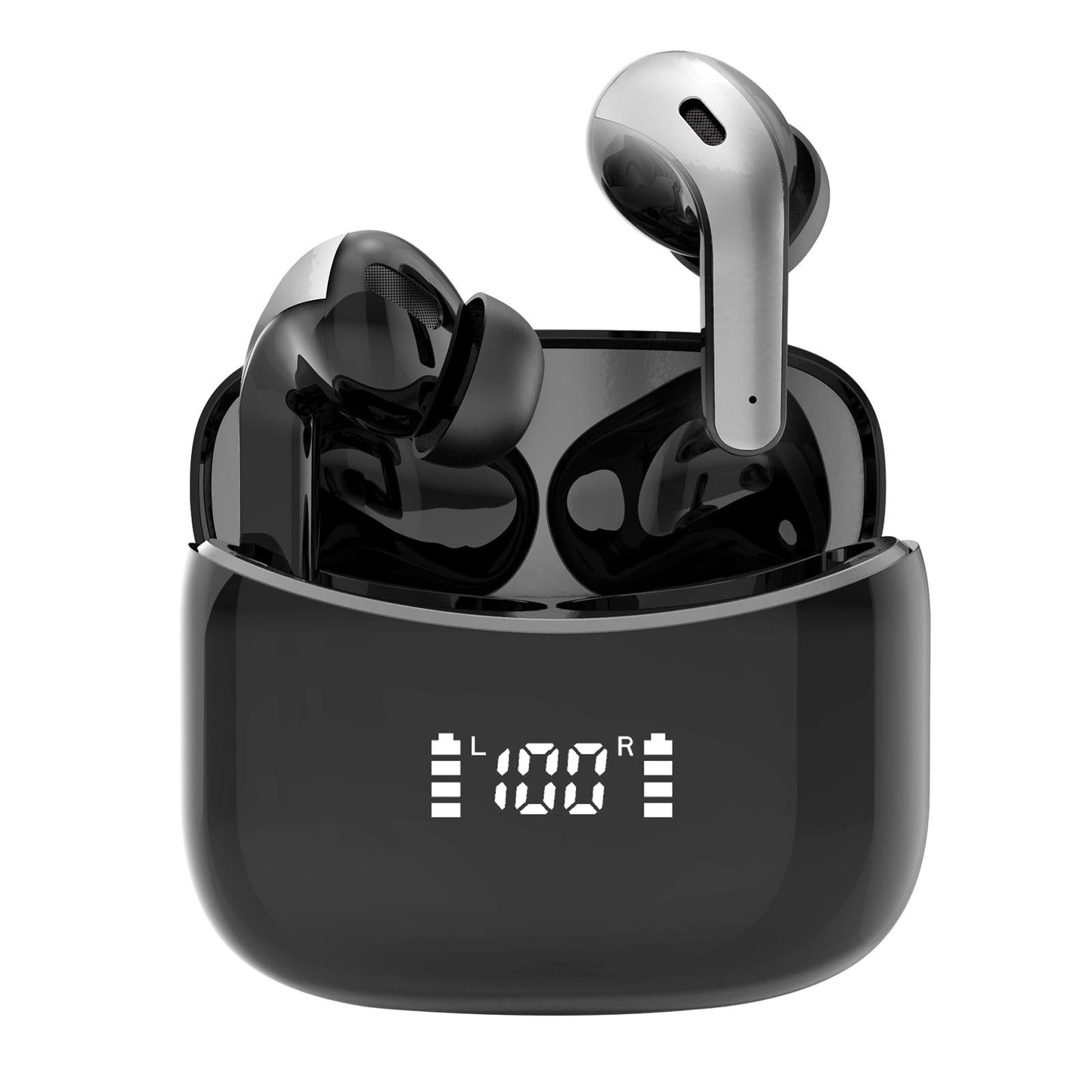 Black Wireless Bluetooth Earphone With Touch Display-1915196860214153216