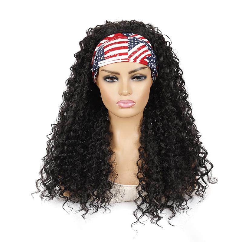 Stars And Stripes Volume Hairband Wig - 1B-1915197852422901760