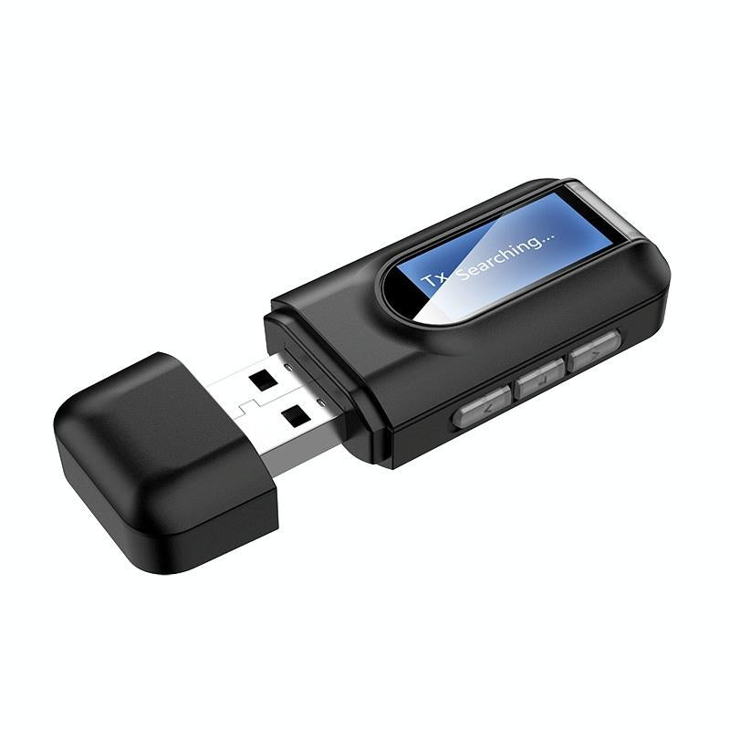 2-In-1 Usb Bluetooth 5.0 Audio Adapter With Lcd Screen-1915197733170450432