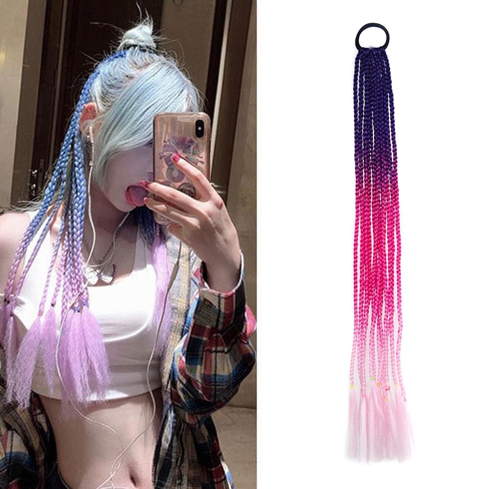 27 Corn Silk Braid Hair Band Wigs With Colourful Dreadlocks-1915198006274166784