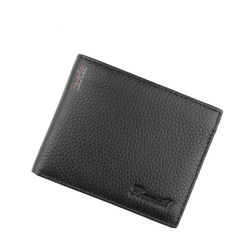 Rfid Men Short Wallet With Card Slots - Black-1915197283536867328