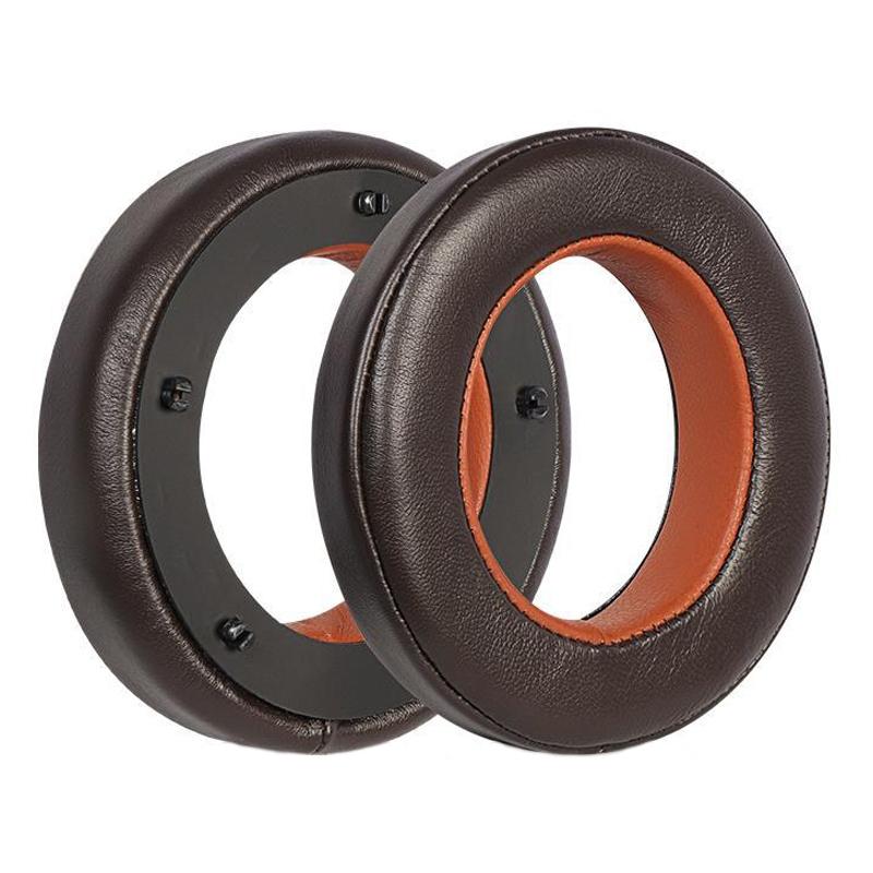 Breathable Leather Headset Cover For Focal Clear Mg Pro - Brown 2 Pack-1915197431151202304