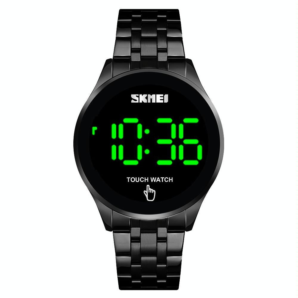Stainless Steel Led Touch Watch - Black-1915198319785807872