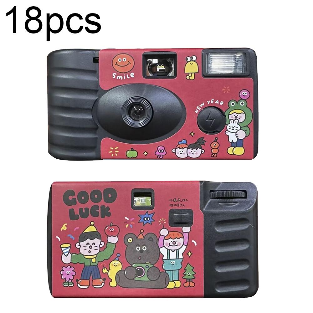 18 Retro Film Camera Stickers - Good Luck Design - Waterproof-1915198366837510144