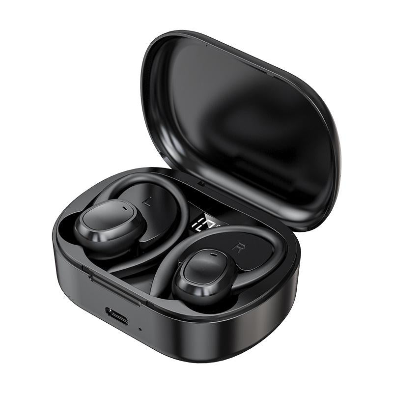 Wireless Stereo Earphones With Charging Case - Black-1915196952421732352