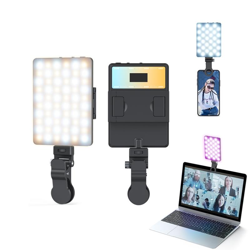 5W Mobile Phone Fill Light For Live Broadcast With Screen - V11 Cool & Warm-1964932298914795520