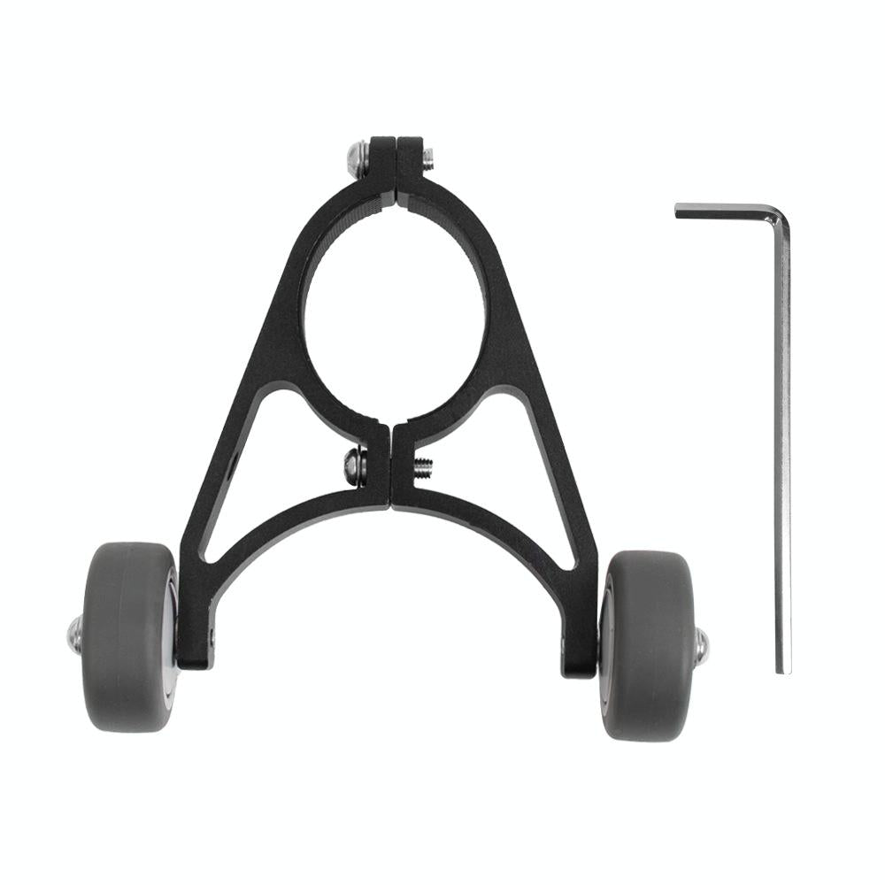Foldable Auxiliary Wheel Bracket For Electric Scooters - Compatible With Xiaomi Ninebot And More - Black-1964932200717750272