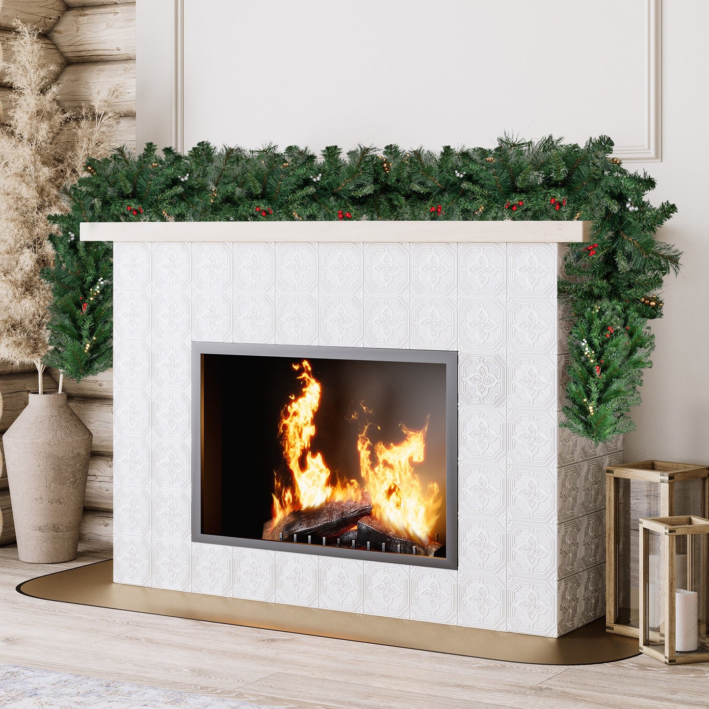 Christabelle 3.05m Christmas Garland with Berries Pine Tree Decoration Ornament