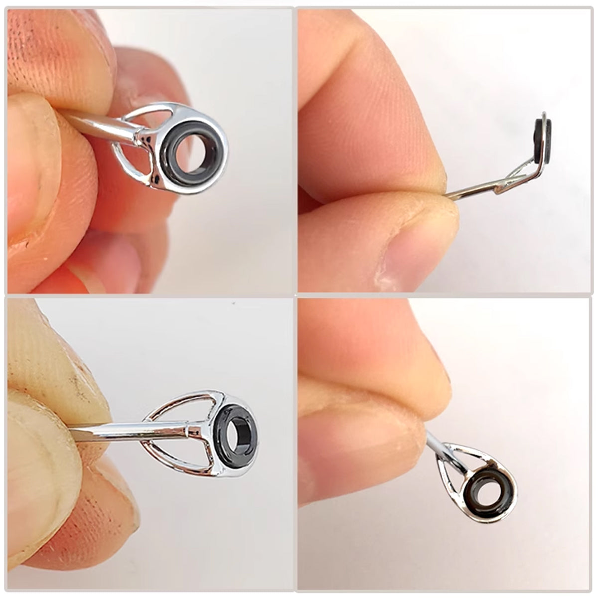50pcs Fishing Rod Guide Tip Repair Kit Set Rings Guide Replacement Parts Tools