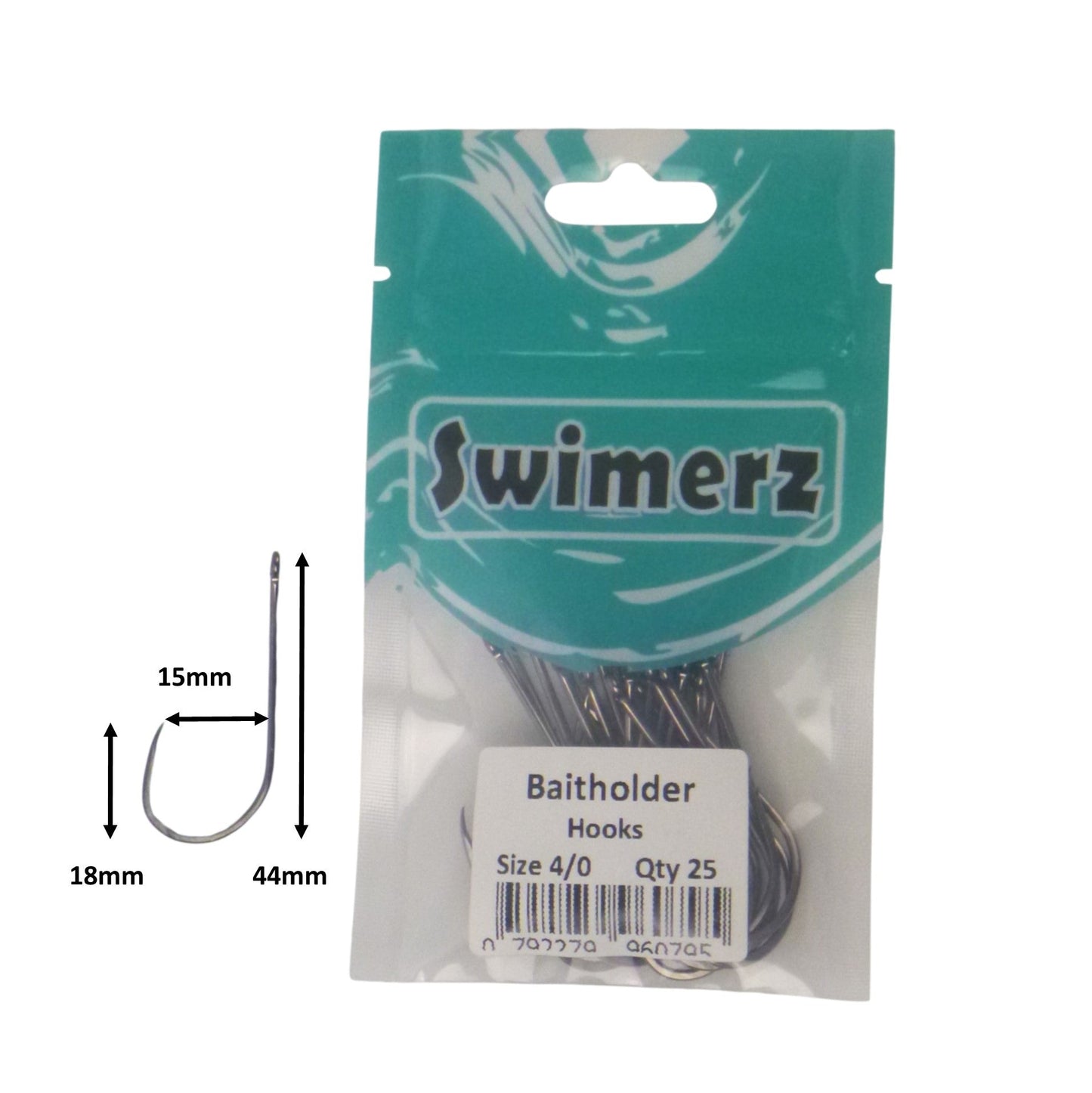 Swimerz 4/0 Baitholder Hook, Qty 25