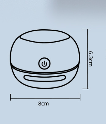 White Cordless Tabletop Crumb Sweeper - USB Rechargeable Mini Vacuum for Desk
