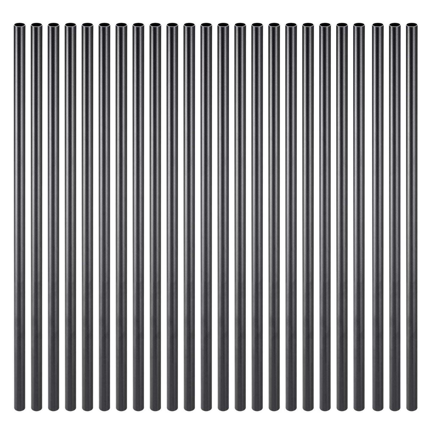 VEVOR Staircase Balusters 101 Pack, 660 mm Aluminum Stair Balusters, 19 mm Water-Proof Round Metal Spindle Railing, Hollow Deck Railing with Rail Caps & Screws for Stairs, Porch, Patio, Matte Black