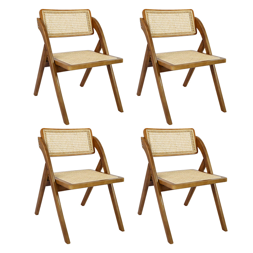 Levede 4X Foldable Rattan Dining Chairs-1975420357070426112