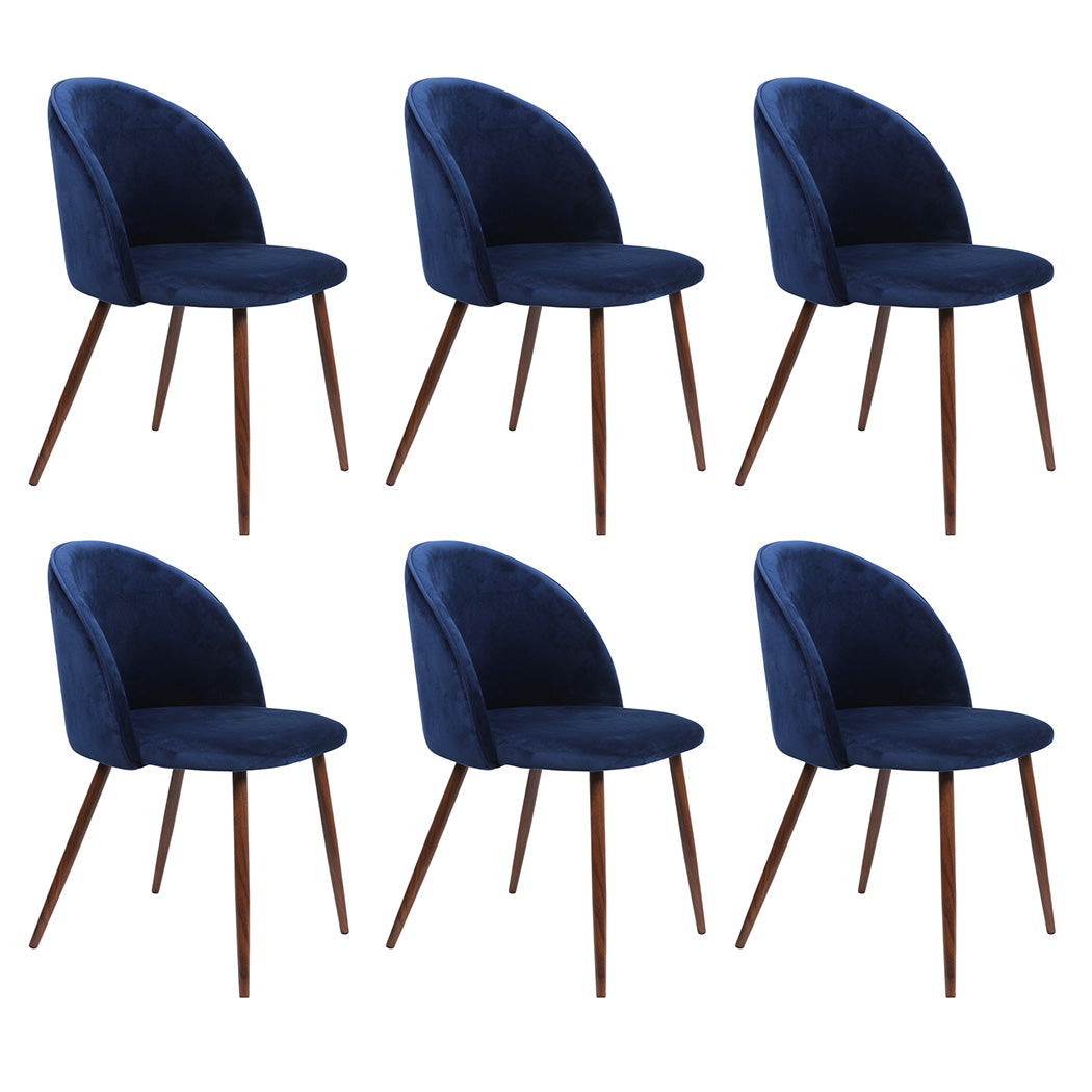 Levede 6x Dining Chairs Seat French Navy-1975420352863539200