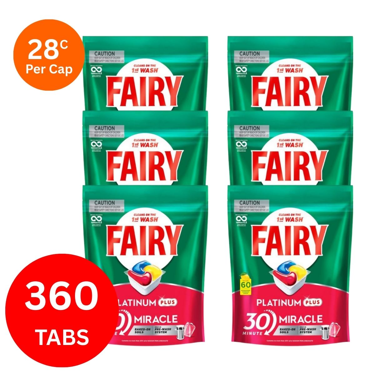 Fairy Platinum Plus x 360 Lemon Dishwasher Tablets-1984023724202004480