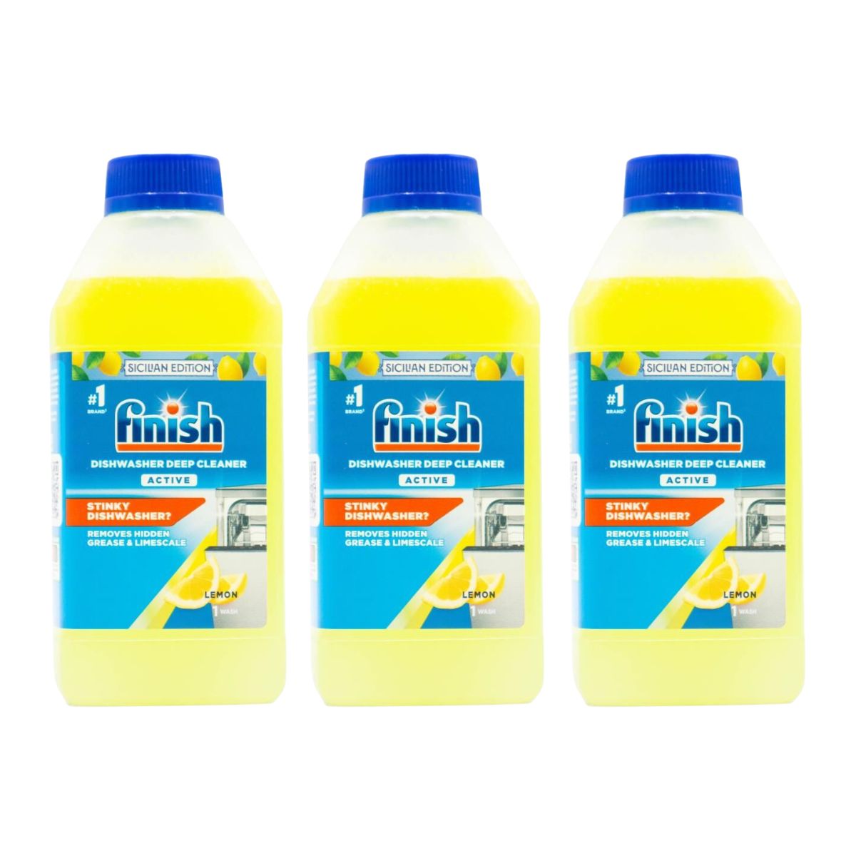 Finish 250ml Dishwasher Cleaner Lemon x3-1973193596752498688