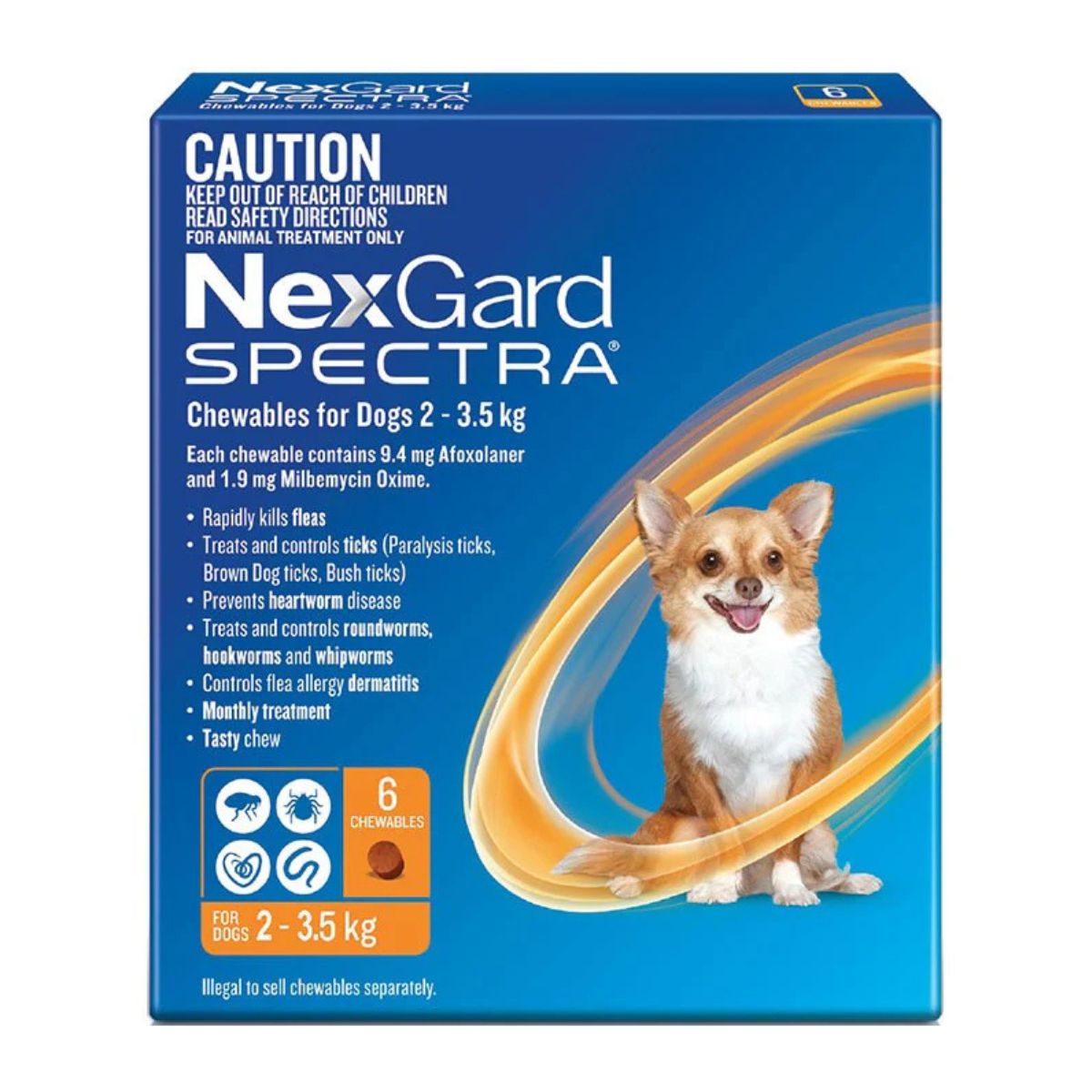 NexGard Spectra Dogs 2-3.5kg 6pk-1973193604604235776