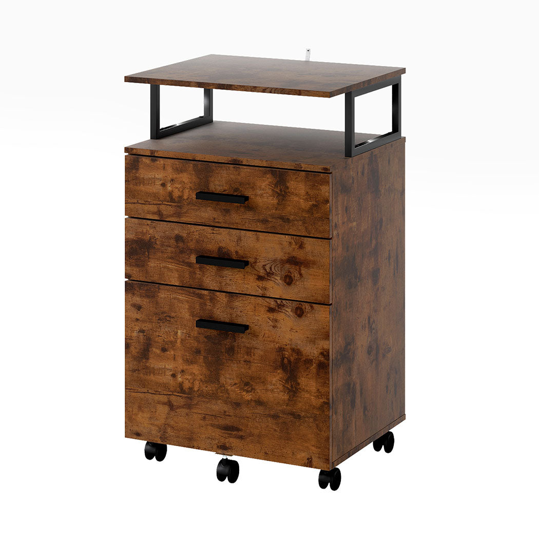 Levede Mobile File Cabinet 3 Drawers Home Office Desk-1973193600179245056