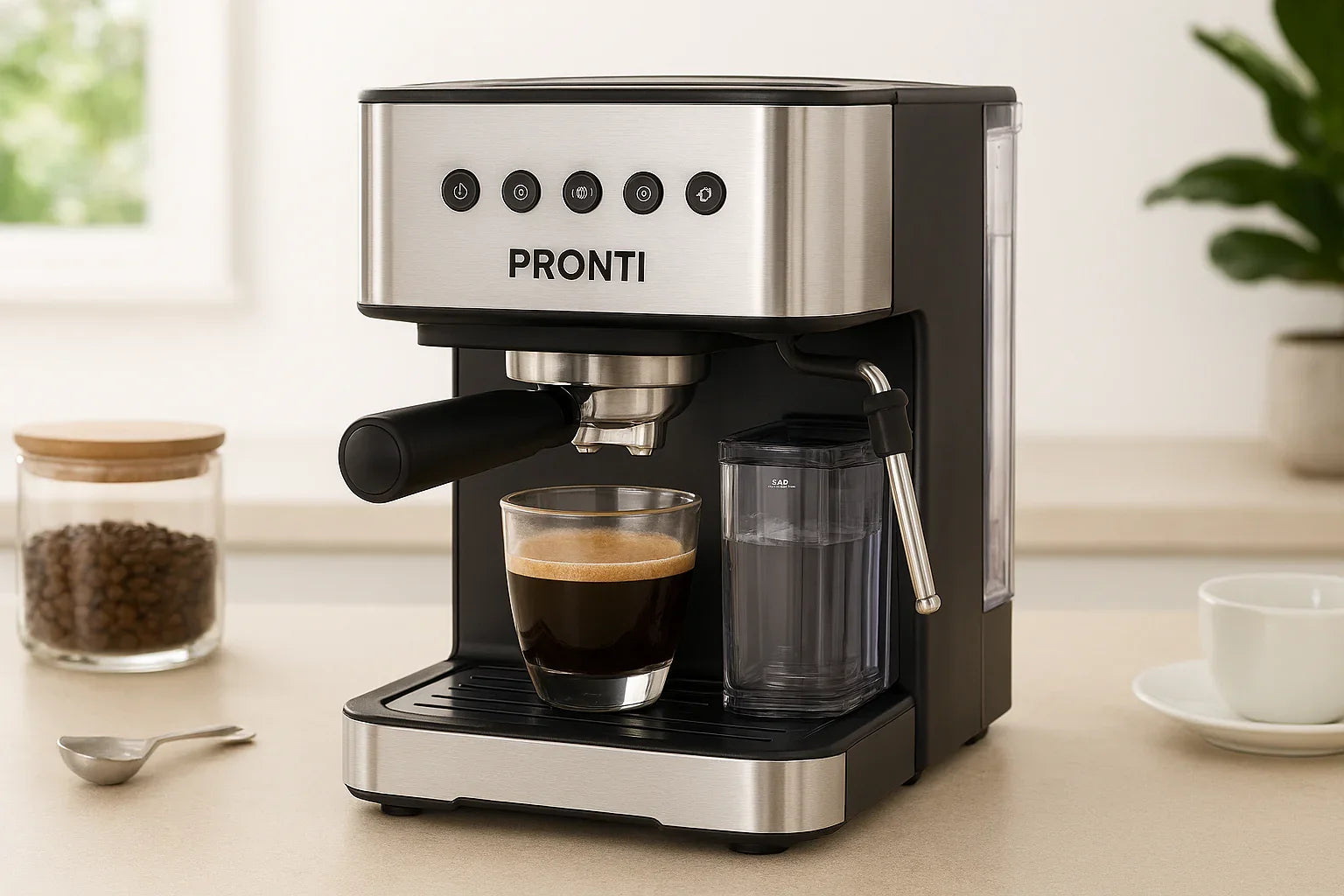 Your Barista at Home - Pronti 1.6L Automatic Coffee Espresso Machine - Bens Market Place