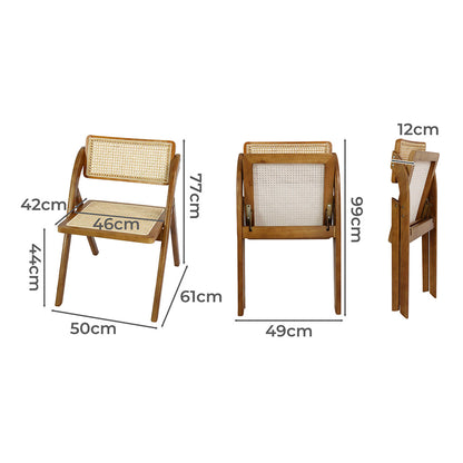 Levede 8X Foldable Rattan Dining Chairs-1975420357468884994