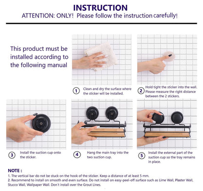 CARLA HOME  2 Pack Round Bamboo Corner Shower Caddy Shelf Basket Rack with Premium Vacuum Suction Cup No-Drilling for Bathroom and Kitchen-1978962237284552713