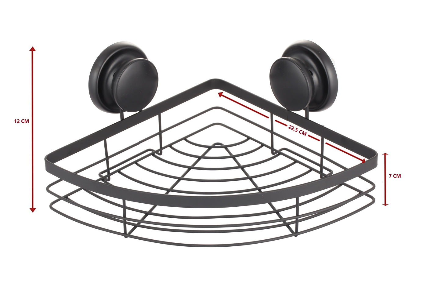 CARLA HOME  2 Pack Round Corner Shower Caddy Shelf Basket Rack with Premium Vacuum Suction Cup No-Drilling for Bathroom and Kitchen-1978962237745926149