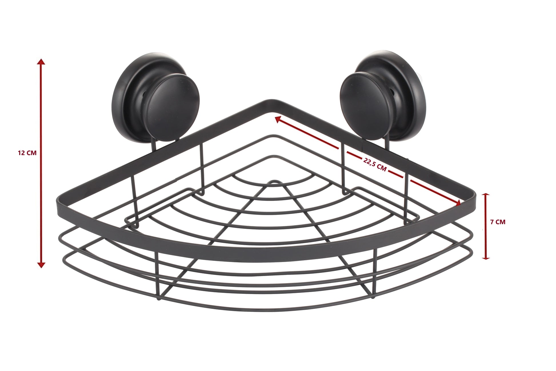 CARLA HOME  2 Pack Round Corner Shower Caddy Shelf Basket Rack with Premium Vacuum Suction Cup No-Drilling for Bathroom and Kitchen-1978962237745926149