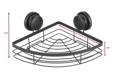 CARLA HOME  2 Pack Round Corner Shower Caddy Shelf Basket Rack with Premium Vacuum Suction Cup No-Drilling for Bathroom and Kitchen-1978962237745926149