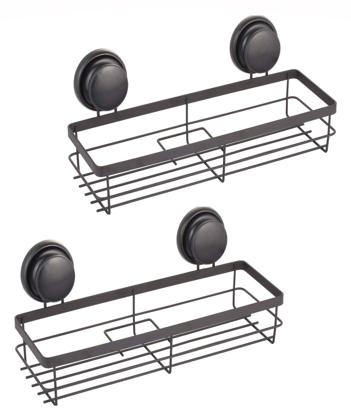 CARLA HOME  2 Pack Rectangular Corner Shower Caddy Shelf Basket Rack with Premium Vacuum Suction Cup No-Drilling for Bathroom and Kitchen-1978962237938864128