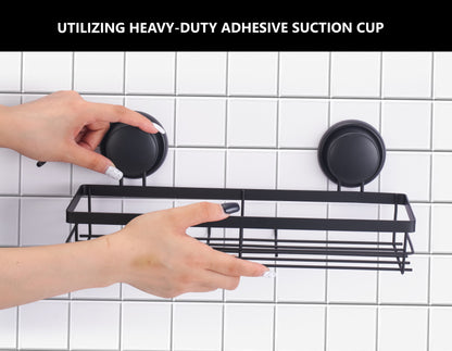 CARLA HOME  2 Pack Rectangular Corner Shower Caddy Shelf Basket Rack with Premium Vacuum Suction Cup No-Drilling for Bathroom and Kitchen-1978962237938864132