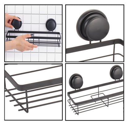 CARLA HOME  2 Pack Rectangular Corner Shower Caddy Shelf Basket Rack with Premium Vacuum Suction Cup No-Drilling for Bathroom and Kitchen-1978962237938864133