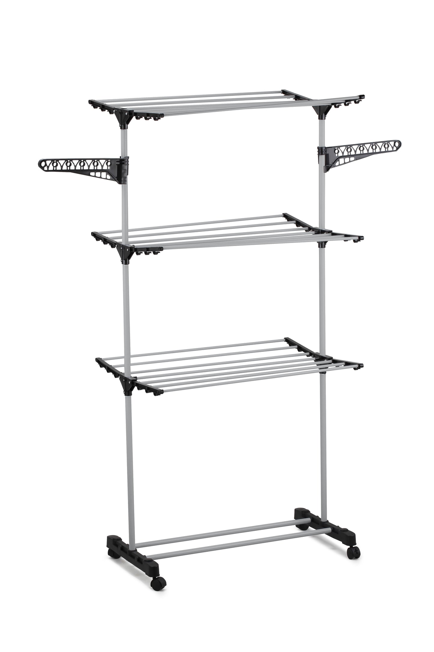 CARLA HOME Folding 3 Tier Clothes Laundry Drying Rack with Stainless Steel Tubes for Indoor & Outdoor Home-1978962238161162241