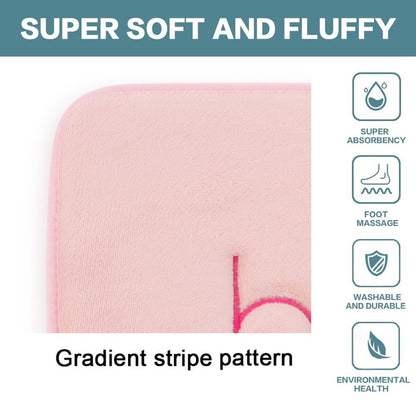 CARLA HOME Extra Thick Memory Foam & Super Comfort Bath Rug Mat for Bathroom (60 x 40 cm, Pink)-1978962238769336325
