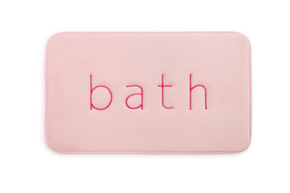 CARLA HOME Extra Thick Memory Foam & Super Comfort Bath Rug Mat for Bathroom (60 x 40 cm, Pink)-1978962238769336320