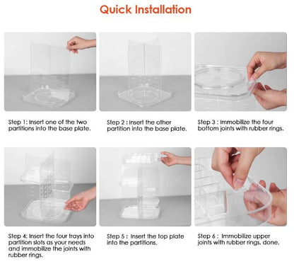 CARLA HOME 360 Rotating Large Capacity Makeup Organizer for Bedroom and Bathroom (White)-1978962239167795209