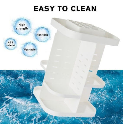 CARLA HOME 360 Rotating Large Capacity Makeup Organizer for Bedroom and Bathroom (White)-1978962239167795207