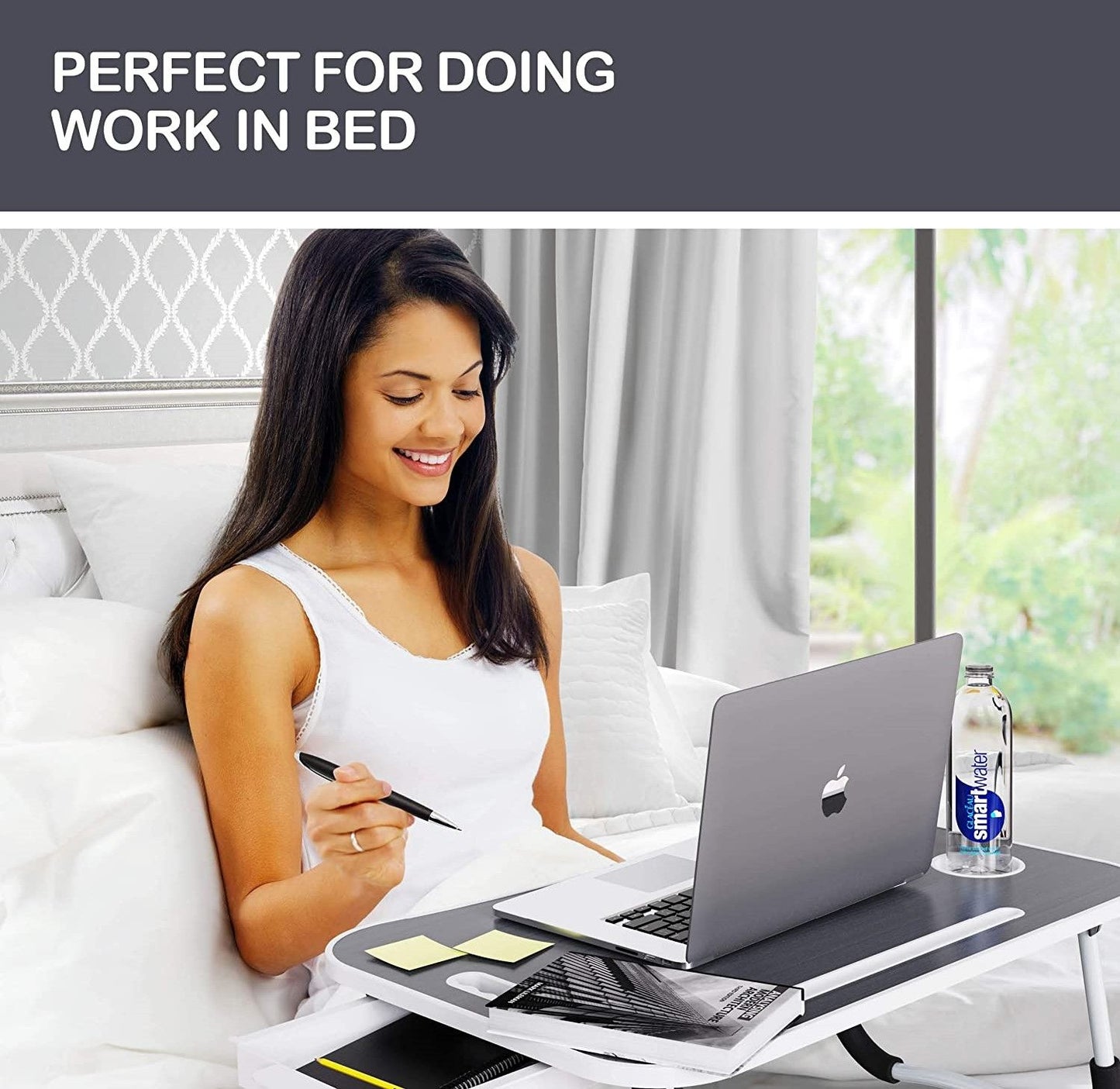 CARLA HOME Laptop Bed Desk with Storage and foldable legs for Adults, Kids & Home Office-1978962240417697793