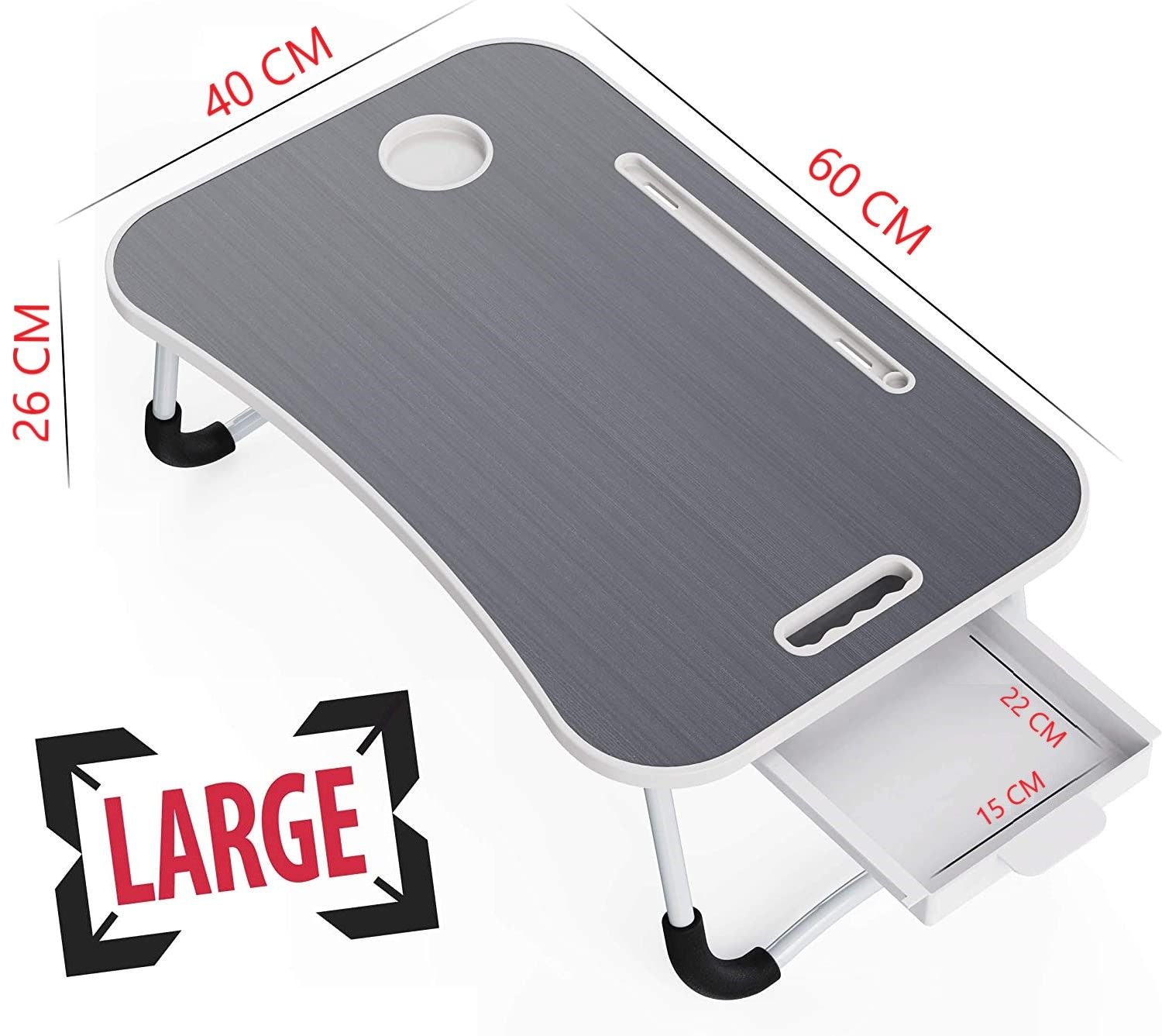 CARLA HOME Laptop Bed Desk with Storage and foldable legs for Adults, Kids & Home Office-1978962240417697800