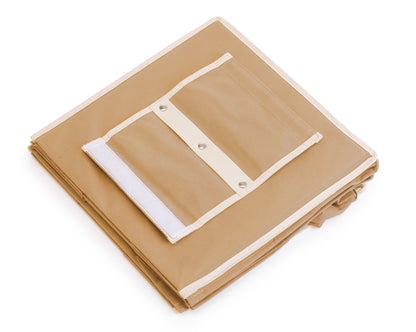 3 Pack 5-Tier Shelf Hanging Closet Organizer and Storage for Clothes (Beige)-1978962242703593479